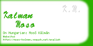 kalman moso business card